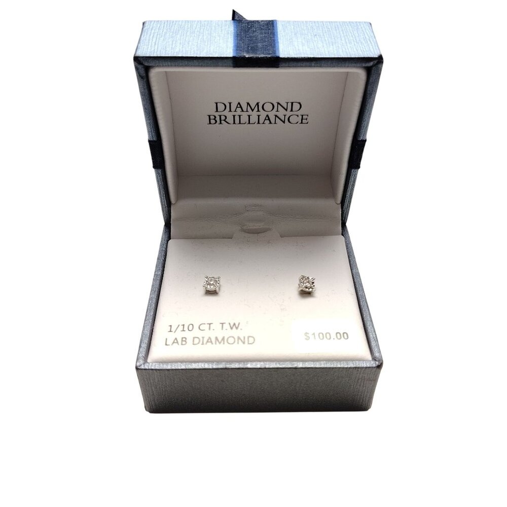 Diamond Brilliance 1/10 Ct. T.W. Lab Diamond Stud Earrings Sterling Silver
